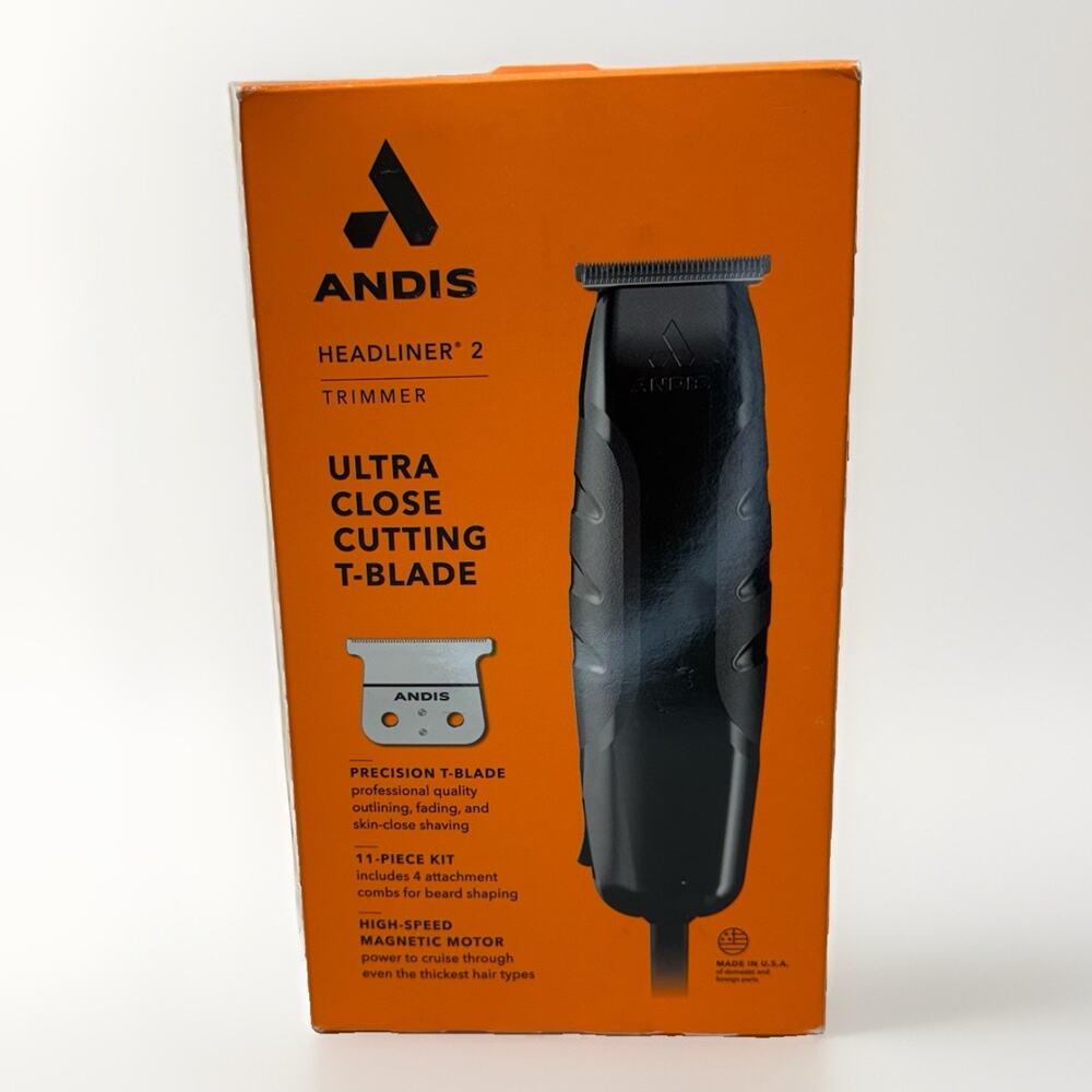 Andis Headliner 2, 11-Piece Hair Cutting T Blade Trimmer Kit Missing Comb Etc